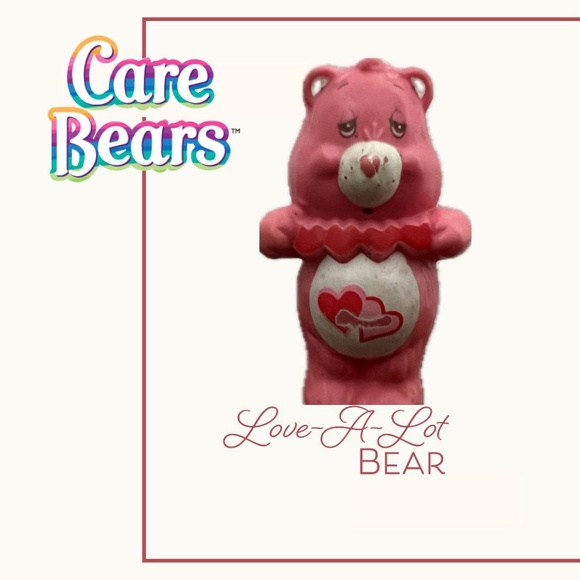 Care Bears Other - 1983 Love-A-Lot Bear Care Bear Miniature Figure